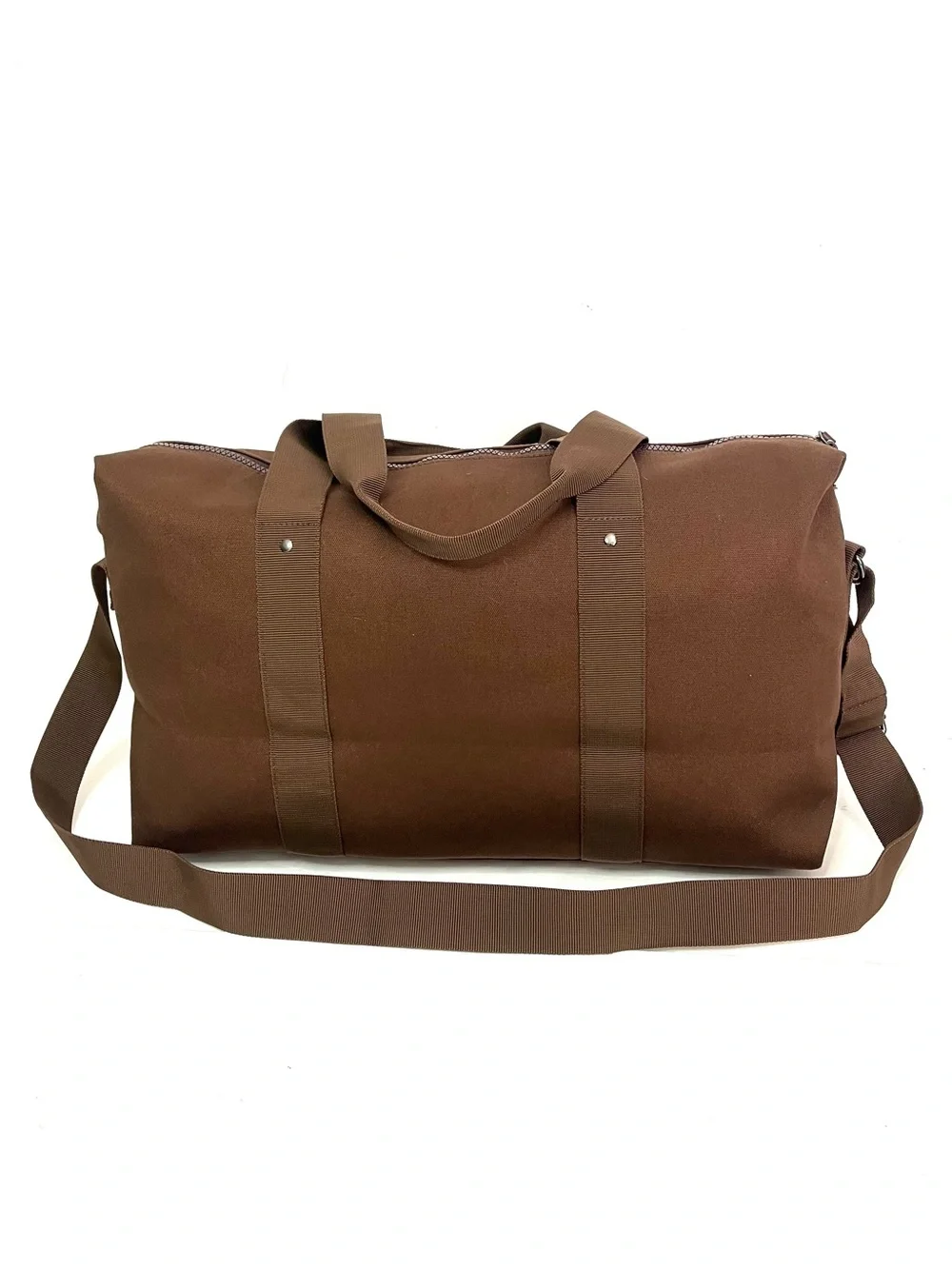 Tommy Bahama Brown Canvas Weekender Duffel Bag